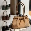 Solid Color Suede Tote Bag PU Leather Matte PU Handbag Autumn and Winter