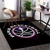 1pc Paris Basketball Team Logo Office Carpet Soft Polyester Entrance Carpet Washable Non-slip Machine Washable Indoor Carpet Table Entrance