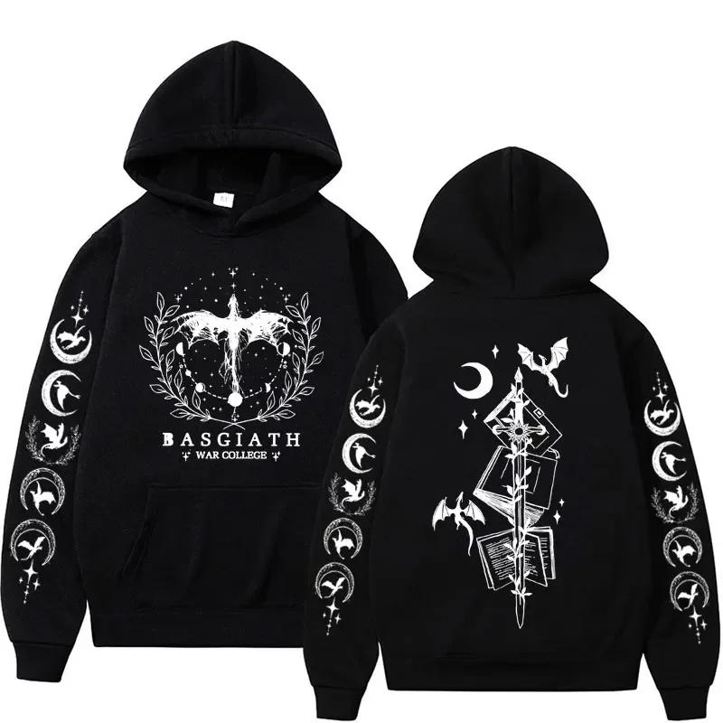 Basgiath War College Double Sided Hoodie Fourth Wings Men Women Fashion Gothic Y2k Sweatshirt Casual Hoodies Streetwear Plussize