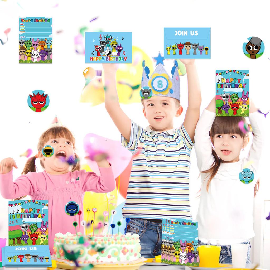 Rhythm Box Thema Geburtstagsfeier Dekoration für Kinder Sprunki Geburtstagsfeier Dekoration