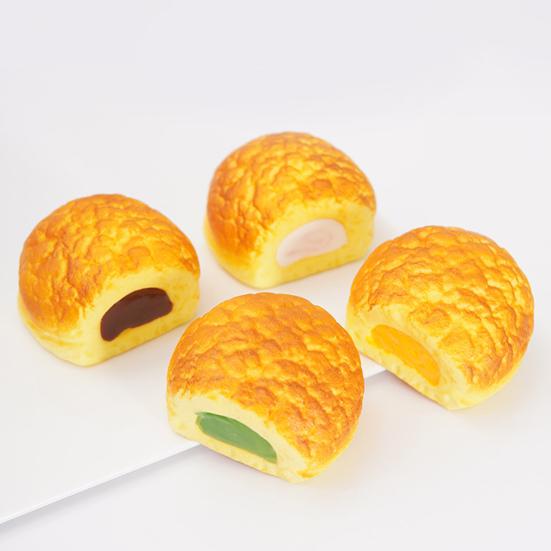 Realistic Bread Squeeze Toy Slow-Rising PU Fidget for Stress Relief Cute Food-Themed Decompression Gadget for Kids Adults