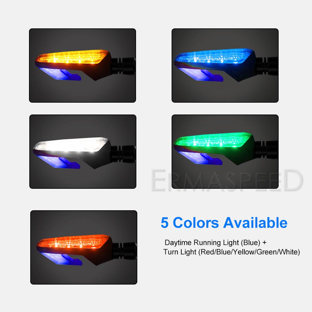 Universal Motorcycle Turn Signals LED Lights 12V Daytime Turn Lights Flashing Blinker Moto Rear Indicator Lamp Light