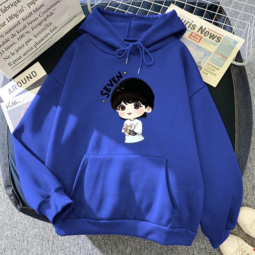 Hanoracă JungKook Seven pentru femei Harajuku, estetică, amuzant, Kawaii, hanorace, unisex, toamnă, iarnă, ocazional, pulover, pulover, maiuri