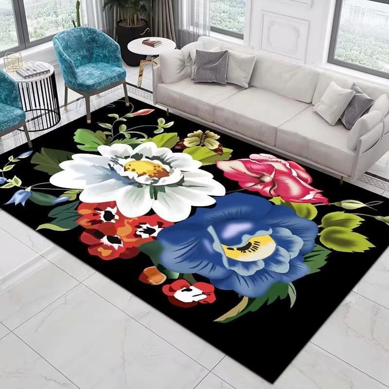 Blumen Ländlich 3D Gedruckter Teppich Heimdeko Eingangstürmatten Wohnzimmerteppiche Teppiche im Schlafzimmer Kinderteppich Badematte