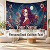 Custom Name Wall Hanging Tapestry,Lana Del Rey Decorative Backdrop Tapestry For Dorm Home