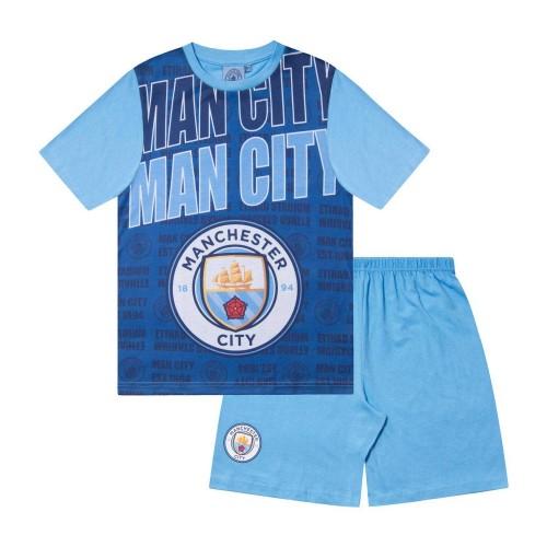 Ensemble de pyjama court sublimé Doku 11 pour garçons Manchester City FC