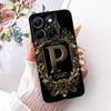 For Motorola Edge 70 Fusion Royal Crown Initial Letter Phone Case For Motorola Edge70 Fusion 5G XT2605 Black Silicon Soft Bumper