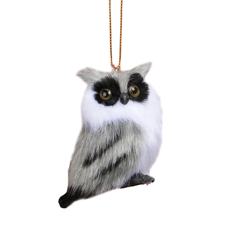 Christmas Owl Ornament Toy Static State Owl Model Furry Cute Bird Christmas Ornament For Holiday Christmas Tree Decor