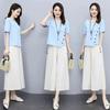 Set for Women's Summer New Style Loose Casual Simple Temperament Comfortable Student Short Sleeve Two-piece Set