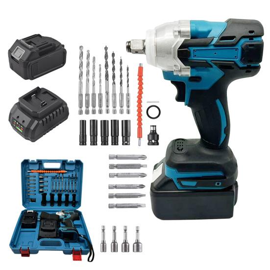 Electric Impact Wrench Cordless 3-in-1 Brushless Fast Charger 406 Ft-lbs Torque