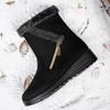 Winter Boots Women Warm Plush Snow Shoes for Woman Ankle Botas Mujer Zipper No-slip Loafers Ladies Casual Comfort Flats Botas