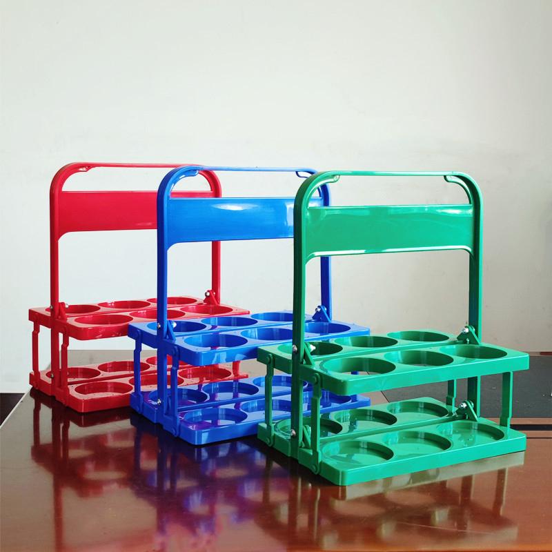 Reusable 6 Pack Beer Bottle Carrier Drink Caddy Holder Durable Foldable Bar Liqueur Wine Beer Rack Basket Cup Organizer