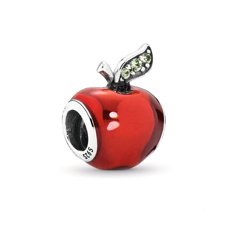 Red Christmas, Apple, Flower, Heart Shaped Bead Pendantcopper Suitable For European Original Bracelet Diy Exquisite Jewelry