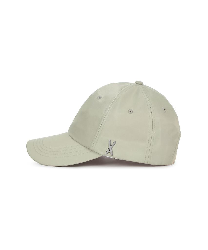 Bajal Studded Logo Oversized Poly Ball Cap Beige