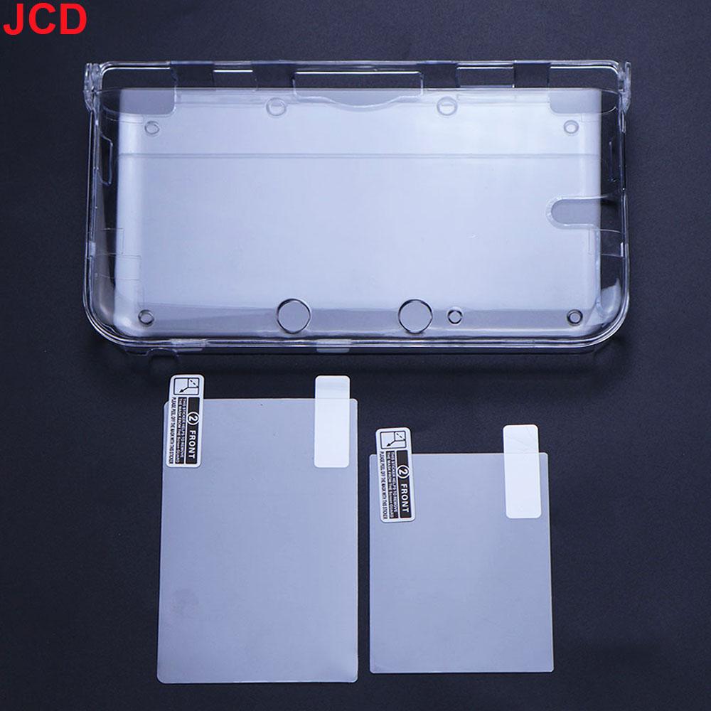 JCD Plastic Clear Crystal Shell Skin Case Cover For 3DS 3DS XL LL New 3DS New 3DS XL/LL Game Console With Screen Protective Film