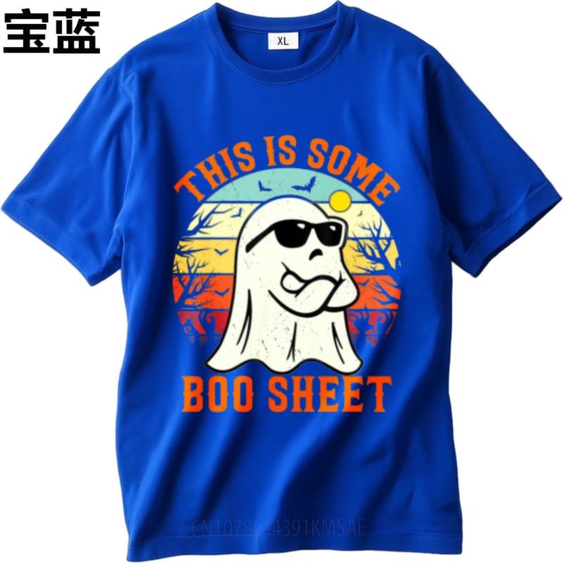 Short Sleeve Shirt Breathable Men Round Neck Tshirt Oversized This Is Some Boo Sheet Ghost Sunset Comfort For Man Tshirt