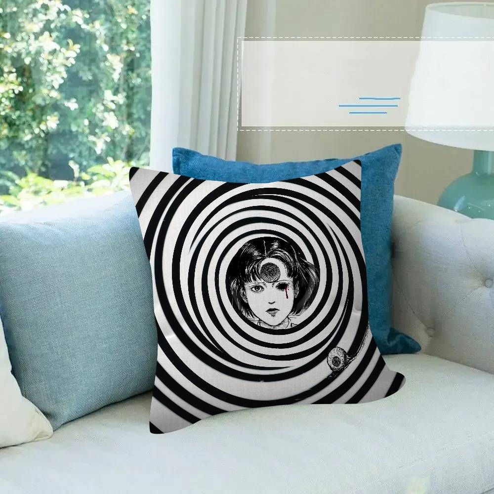 Japan Classic Anime JJunji Ito edit  Pillow Cushion Cover Pillowcase Living Room Sofa Home Decor Customized