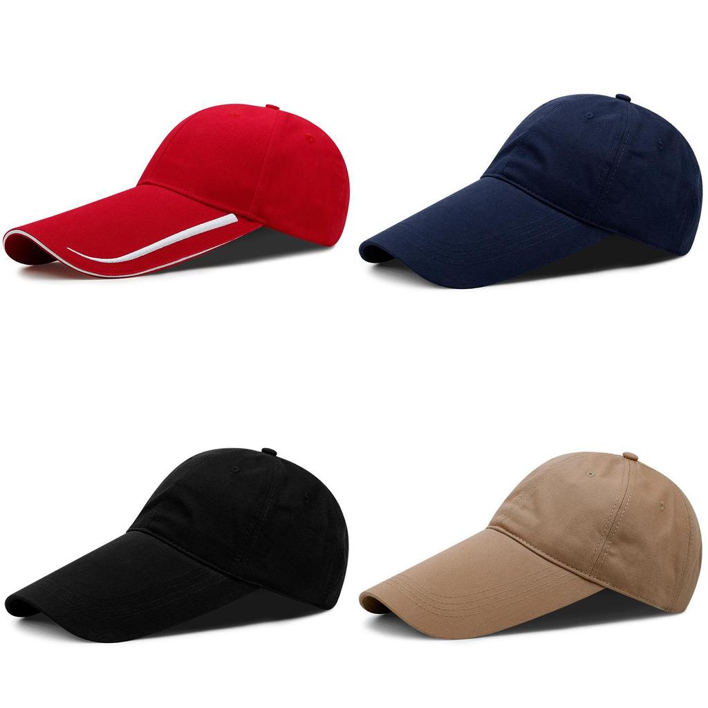 Adjustable Baseball Cap For Men With Curved Brim Cotton Sun Protection Casual Summer Wear
