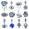 Shiny Magic Eye Charms 925 oslnivě modrá zirkonová přívěsky Nový Fit 'S náramek Jewelry 