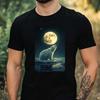 T-Shirt Herren Eisbär an Vollmond Motiv Baumwolle Größe XS bis 5XL