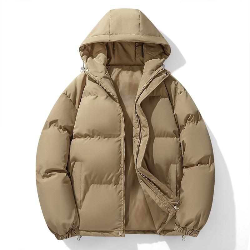 Winterparkas Neue Männer Einfarbig Paar Mit Kapuze Stehkragen Warme Baumwolle Gefütterte Jacke Männer Winter Harajuku Trendy Mantel