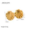 Summer New Shell Series Stainless Steel Earrings Ins Internet Celebrities with the Same Beach Wind Premium Titanium Steel Earrings