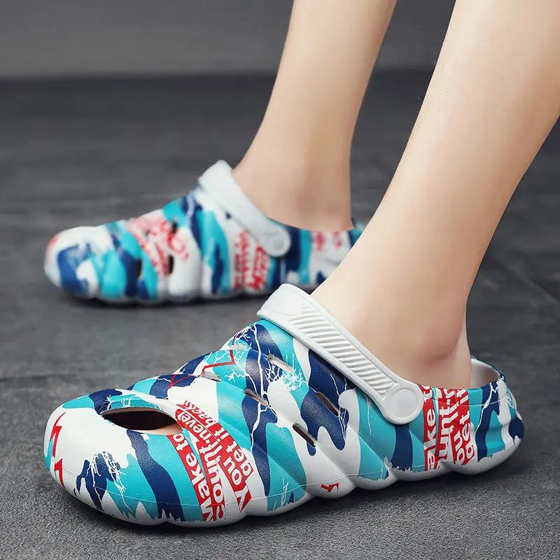 Eva Men's Shoe Outdoor Beach Male Slipper High Quality Slides Fun Elegant Designer Luxury Cheap Shoes Liquidation Adult