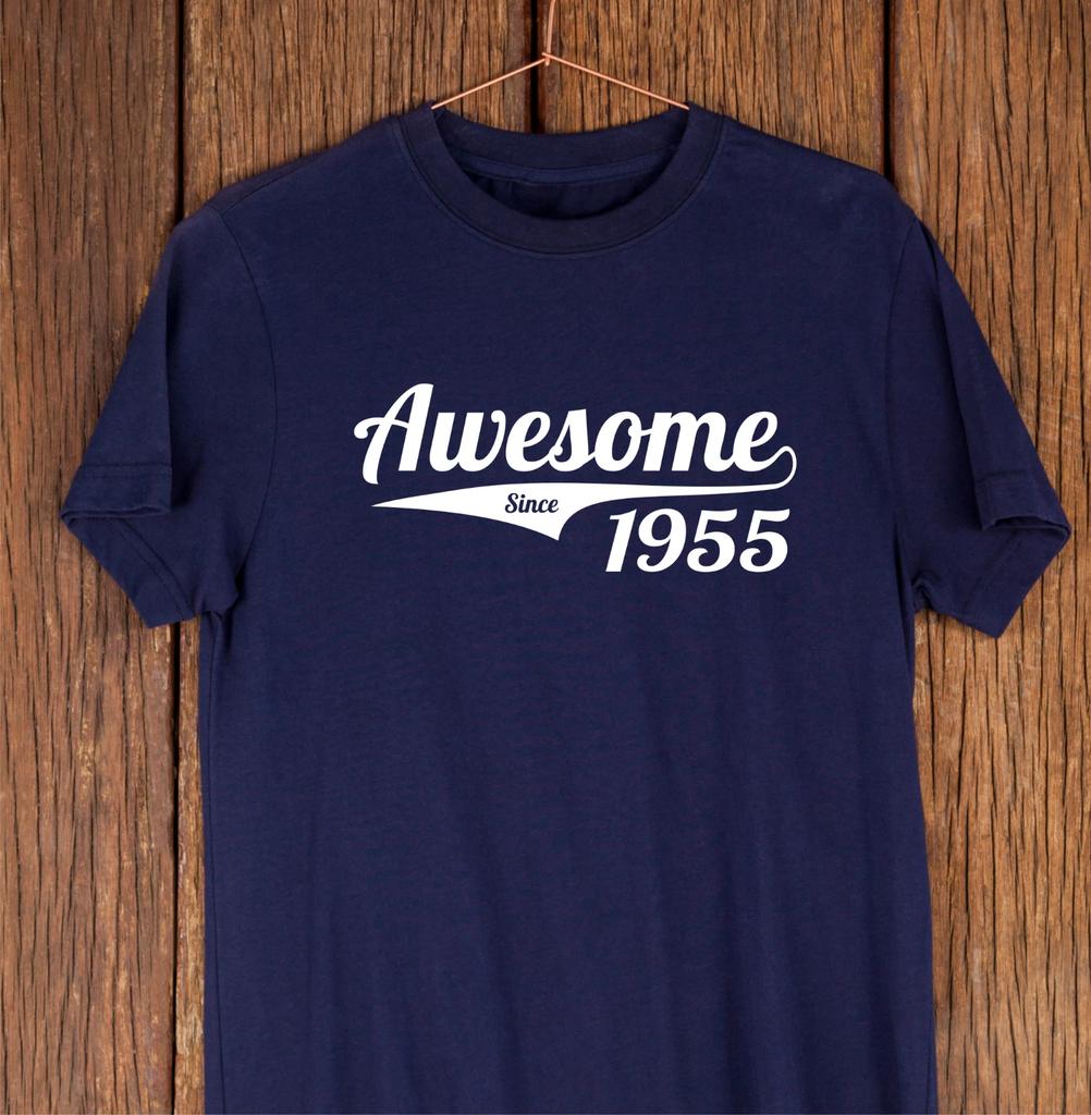 Awesome Since 1955 T-Shirt - 70th Birthday T-Shirt - Gift for 70 Year Old Man