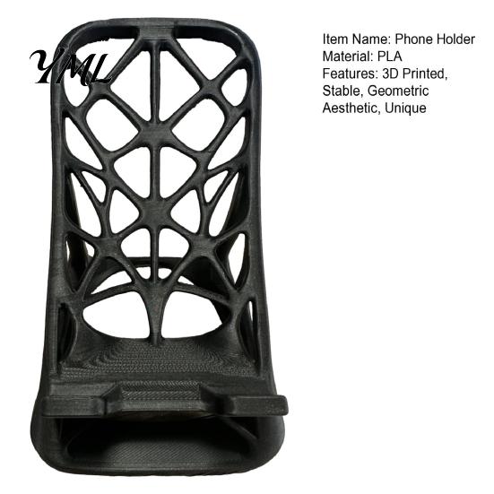 Suport ușor pentru telefon mobil Suport imprimat 3D, Suport mobil pentru desktop, Design gol Suport geometric minimalist Organizator universal pentru smartphone