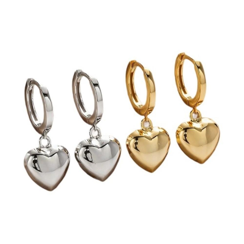 Fashion Dangle Drop Earrings Minimalist Ear Cuff Accessory Heart-Shaped Earrings  Gift