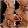 Casual Colored Earrings Alloy Contrasting Earrings Fashionable Vintage Earrings Gifts