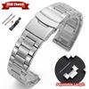 20mm 22mm 24mm Roestvrij Staal Horlogeband Platte Interface Armband met Vouwsluiting Universele Vervanging Metalen Horlogeband