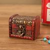 Jewelry Box Vintage Wood Handmade Box With  Metal Lock For Storing Jewelry Treasure Pearl