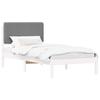 Bed Frame with Padded Headboard Light Grey 75 X 190 Cm
