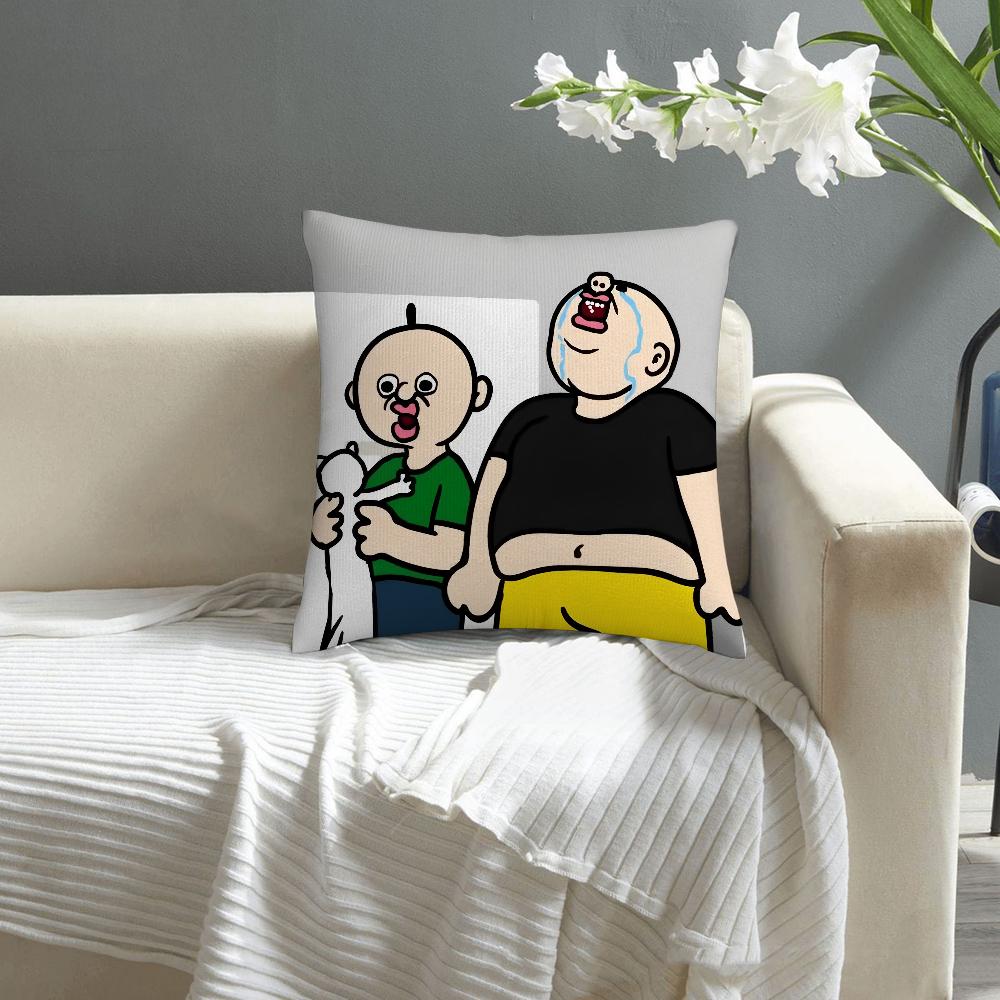 Bbangbbangs Tagebuch Cartoon Kissenbezug Sofa Dekorativ Zuhause Doppelseitiger Druck Plüsch Überwurf Kissenbezüge Kissen Dekor Bezug