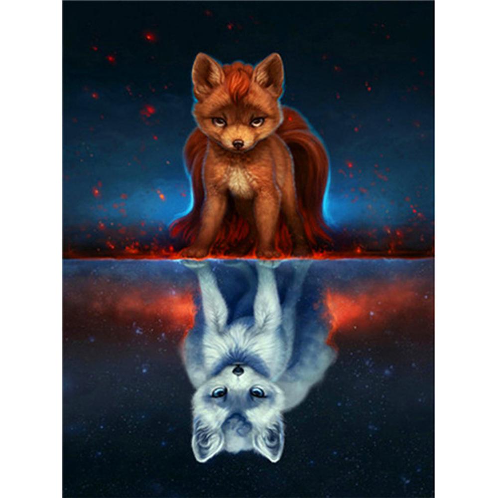 Diamant Peinture Ensemble Animal Réflexion 5D BRICOLAGE Diamant Broderie Vente Chat Chien Strass Mosaïque Point De Croix Decortion