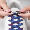 NR 8 Regenboog Schoenveters voor Sneakers Nieuwe Upgrade Magnetisch Metalen Slot Geen Stropdas Schoenveter Kinderen Volwassen Lui Quick Lace Rubberen Band Shoestring