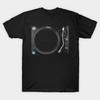 Asian Size Men Black Print T-shirt Turntable No-Cut Heat Transfer Print Cotton Tshirt