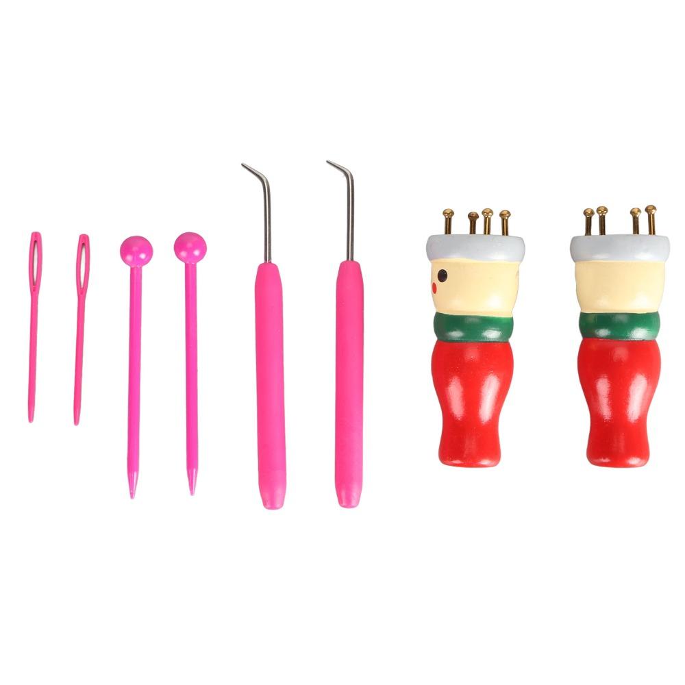 Wooden Spool Knitting Doll Innovative Design Hand Crafting Toy French Knitter Tool  Bracelet Making