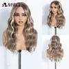 NOBLE Synthetic Lace Front Wig 20 Inch 6X4 Dark Brown Body Wave Natural Hairline Heat Resistant For Brazilian Women Lace Wig
