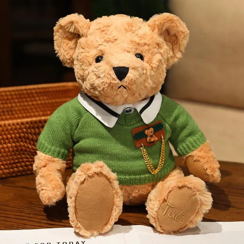 Peluche Orsacchiotto Morbido di Alta Qualità, Bambola Orso con Cravatta, Maglietta Paul Orsacchiotto, Cuscino Animale Carino, Regalo di Compleanno per Bambini