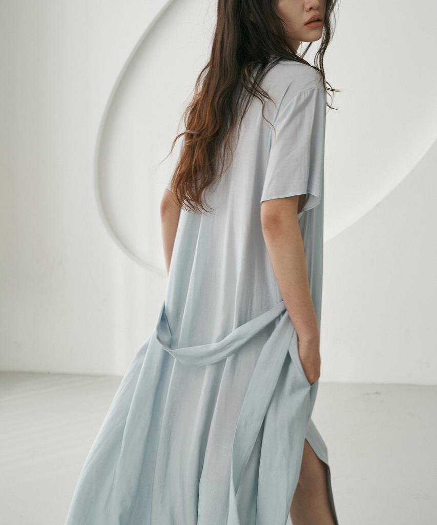 Dijainowol Robe Long Dress_Windy Blue