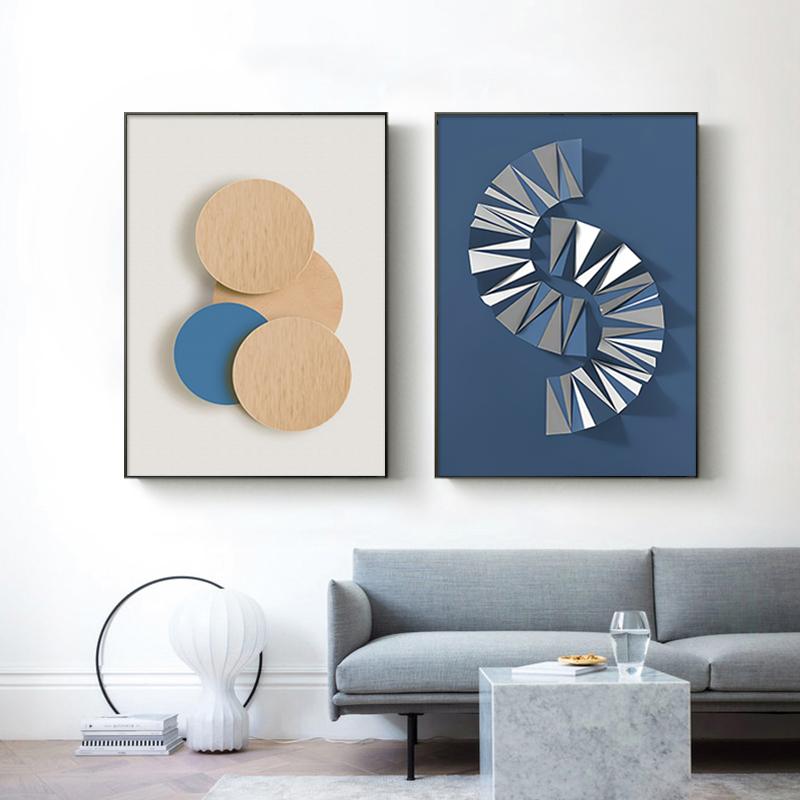 Peinture abstraite minimaliste géométrique sur toile, affiche imprimée, images modernes, décoration murale pour la maison, peinture pour salon, chambre à coucher
