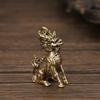 Qilin Luck בעלי החיים פנגשואי פסל בציר צלמית עושר פליז דקור שגשוג קישוט בסגנון סיני