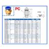 5 Stück PCF/SL/PB/PC/PL Verbinder 1/8" 1/4" 3/4" 1/2" Gewinde Wasser Luftschlauch Fitting 6/8/10/12mm Luftschlauch Pneumatik Fitting Auto Druckregler 5