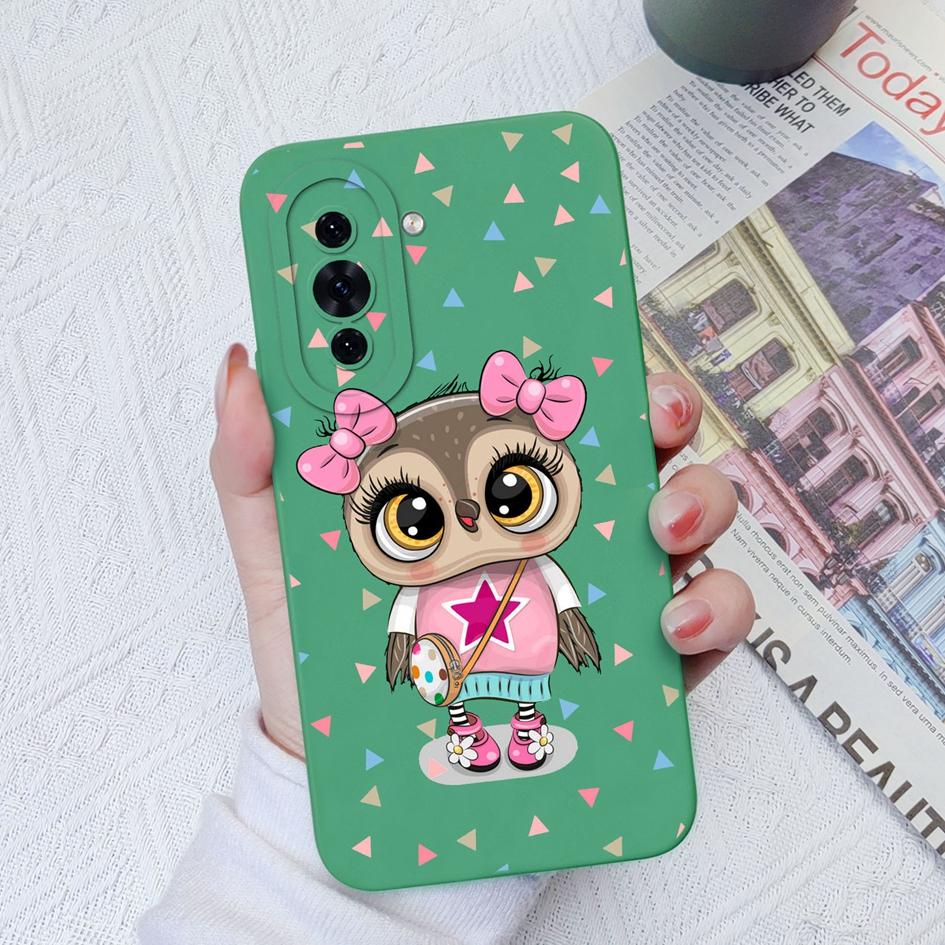 Phone Case For Huawei Nova 4E 5T 6 7 8 9 10 SE 11 Pro P30 P40 Lite Soft Matte Liquid Silicone Cover Cute Fashion Cat Shockproof For Huawei Bumper