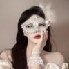 Makeup Mask Ball Party Sexy Half Face Makeup Girl Half Face Fun Lace Mask Halloween Feather Mask Sexy Goddess Beautiful Props