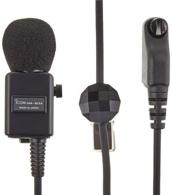Mikrofon krawatowy Icom z wodoodpornym przełącznikiem, złączem HM-163A/PTT