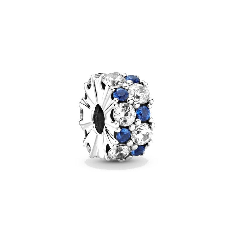 Latest Copper Blue Series Glossy Zircon Bead Fit Pendant Charm Copper Craft Original Bracelet Trinket Handmade Women Jewelry