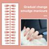 1 sac Gradient Purtare Fard de obraz pentru unghii, realizat manual, Potrivire perfecta, Unghii false fara urme pentru curbura naturala